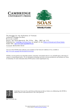 The Struggle for the Unification of Vietnam