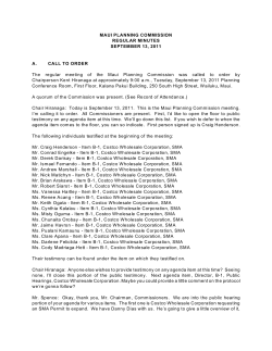 Minutes - County of Maui