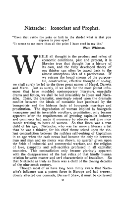 Nietzsche, Iconoclast and Prophet
