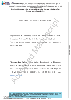 Disruption of redox and energy homeostasis in fatty acid oxidation
