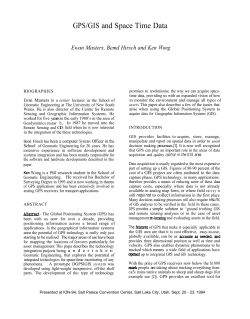 GPS/GIS and Space Time Data