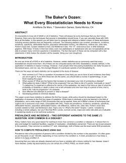 The Baker`s Dozen: What Every Biostatistician Needs