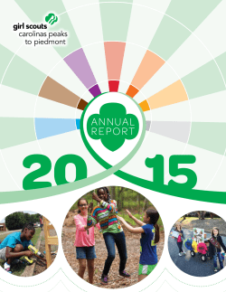 annual report - Girl Scouts Peaks to Piedmont