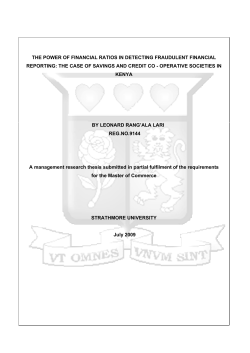the power of financial ratios in detecting fraudulent financial reporting