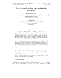 Sinc Approximation with a Gaussian Multiplier