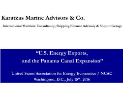 US Energy Exports and the Panama Canal Expansion - ncac