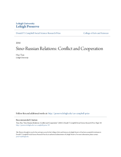 Sino-Russian Relations: Conflict and Cooperation