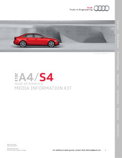 2013 Audi A4/S4 Media Information Kit