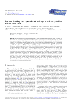 Factors limiting the open-circuit voltage