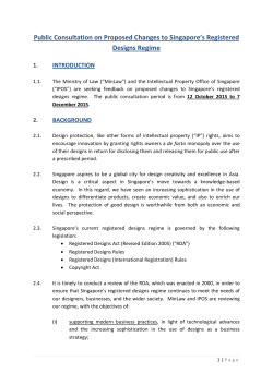 Consultation Paper - Intellectual Property Office of Singapore