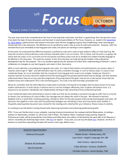 October 7, 2015 – Learning Goals and Scales FAQ