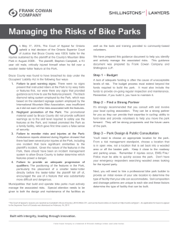 Managing the Risks of Bike Parks