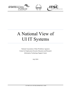 A National View of UI T Systems