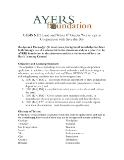 Land and Water 4th Grader Workshop in