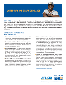 AFL-CIO and United Way Worldwide