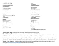 G. Kasper-Hoffman, Principal Kristina Sanford-Woody