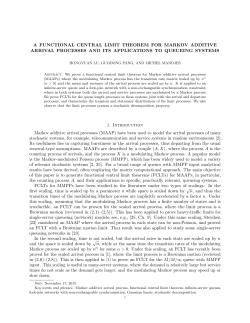 A FUNCTIONAL CENTRAL LIMIT THEOREM