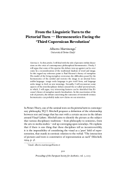 From the Linguistic Turn to the Pictorial Turn