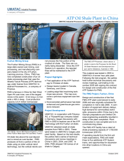 ATP Oil Shale Plant in China - UMATAC Industrial Processes
