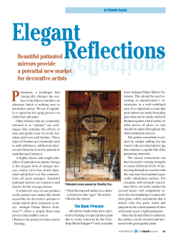 Beautiful patinated mirrors provide a potential new market for