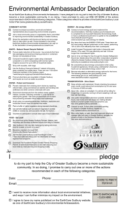 Environmental Ambassador Declaration - April 14