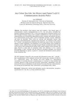 Any Colour You Like: the History (and Future?) of EU