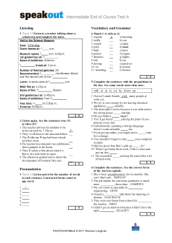 Intermediate End of Course Test A