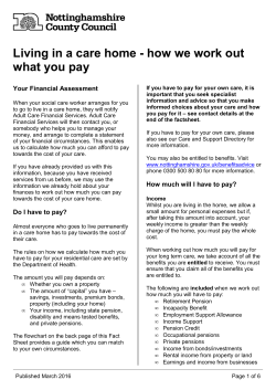 Living in a care home how we work out what you must pay