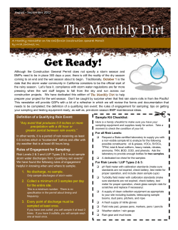 The Monthly Dirt - WGR Southwest, Inc.