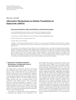 Alternative Mechanisms to Initiate Translation in Eukaryotic mRNAs