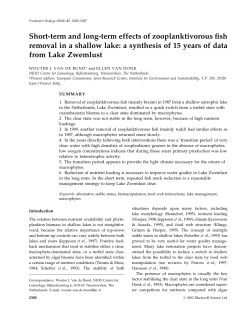 Short-term and long-term effects of zooplanktivorous fish removal in