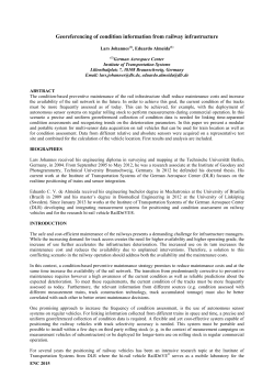 Georeferencing of condition information from railway