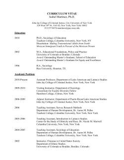 Isabel Martinez - John Jay College