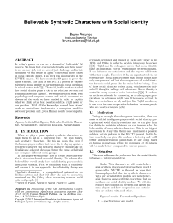 Believable Synthetic Characters with Social Identity