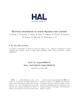 Electron attachment to uracil thymine and cytosine - HAL