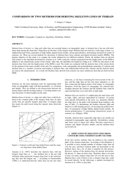 comparison of two methods for deriving skeleton lines of terrain