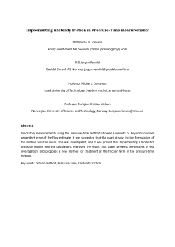 Implementing unsteady friction in Pressure-Time