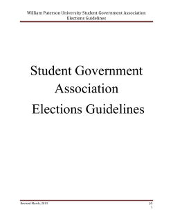 Elections Guidelines - William Paterson University