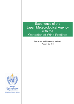 (JMA) with the Operation of Wind Profilers