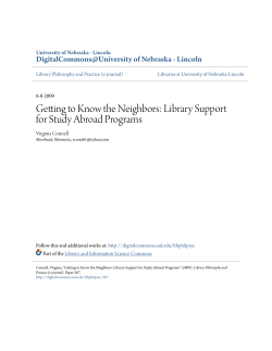 Getting to Know the Neighbors: Library Support for Study Abroad