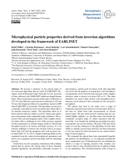 Microphysical particle properties derived from inversion algorithms