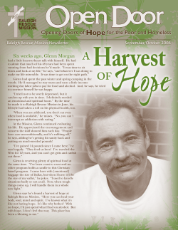 Opening Doors of Hope for the Poor and Homeless