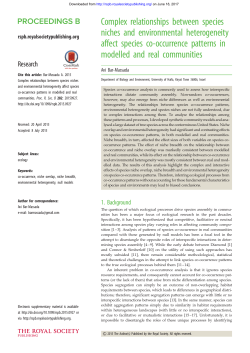 Complex relationships between species niches and environmental