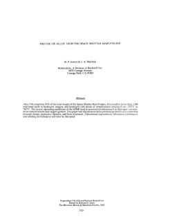 The Use of Alloy 718 in the Space Shuttle Main Engine