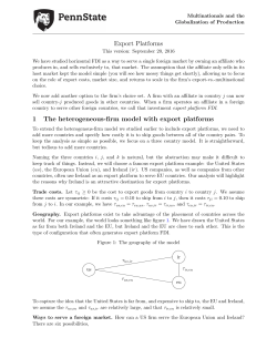 Export Platforms 1 The heterogeneous-firm model