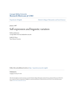 Self-expression and linguistic variation