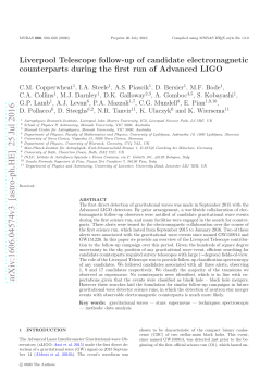 Liverpool Telescope follow-up of candidate electromagnetic
