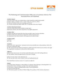 style guide - Savannah State University