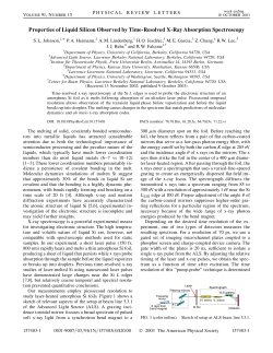 Properties of Liquid Silicon Observed by Time-Resolved X