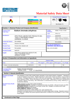 Material Safety Data Sheet